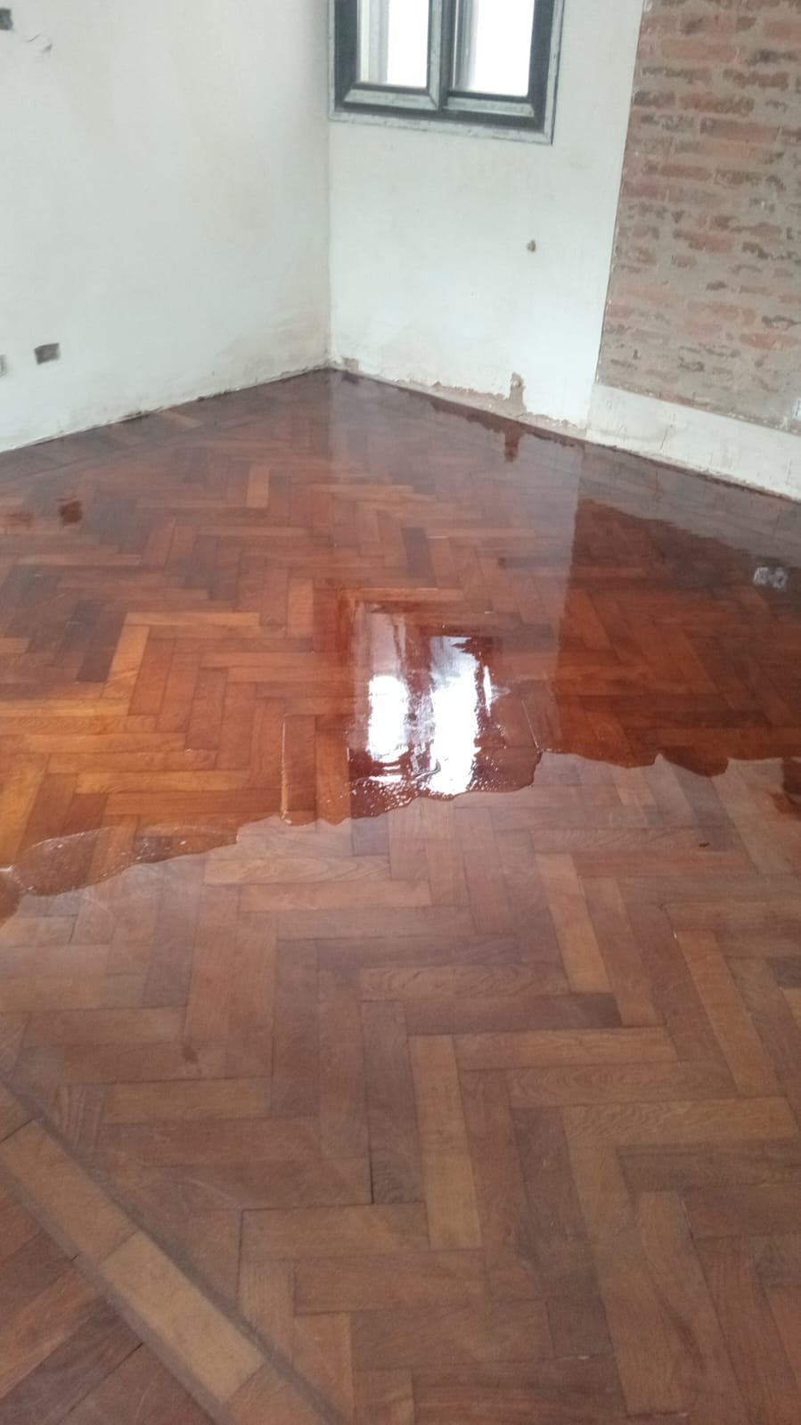 Detalle de piso pulido con brillo